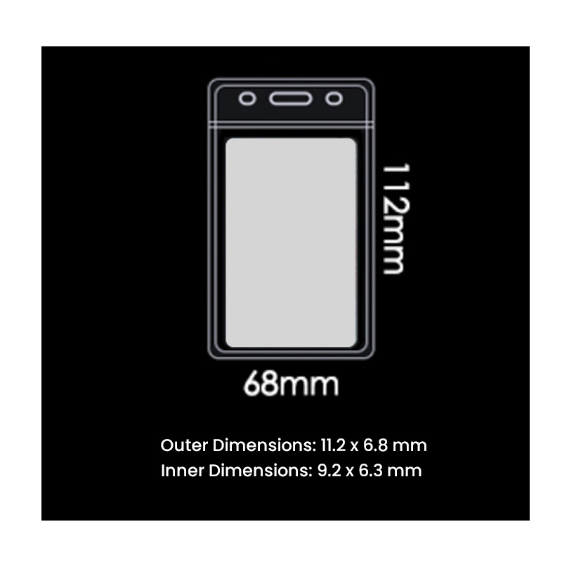 Soft ID Card Holder T-037V (Portrait) Waterproof